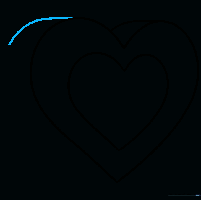 Additional side wall lines added to the heart to enhance the 3D appearance.