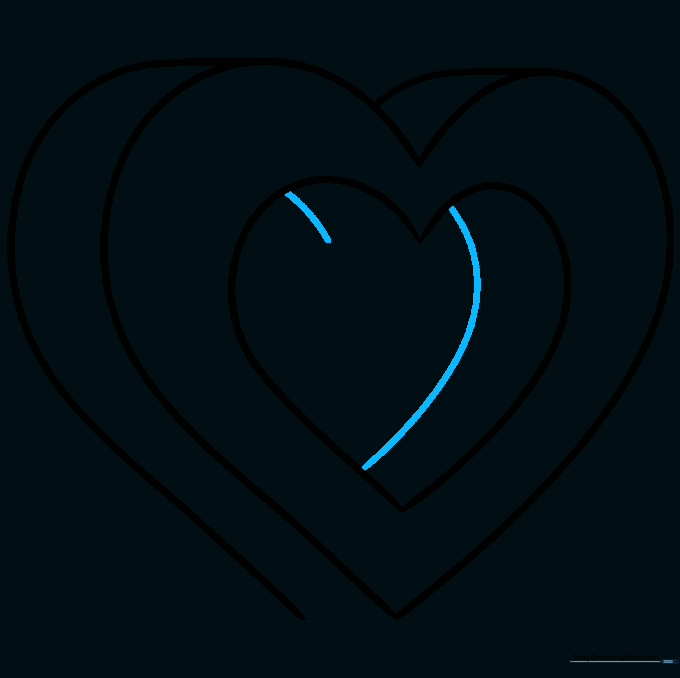 Internal curved lines added to the heart to suggest a rounded surface.