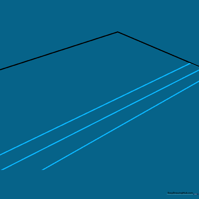 Adding parallel horizontal lines to the floor area to create a wooden plank effect.