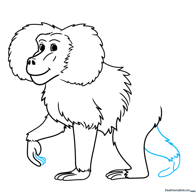 Finalizing the rear leg and paw details.