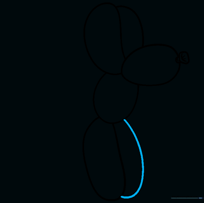 Drawing the second front leg to add depth.