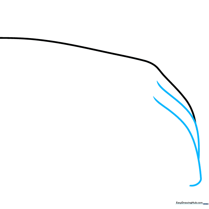 Two parallel lines forming a finger shape with a small hook at the base.