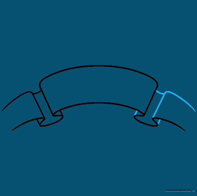 Mirroring the fold on the opposite side of the banner.