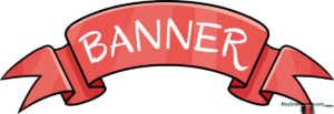 A colorful, finished ribbon banner illustration.