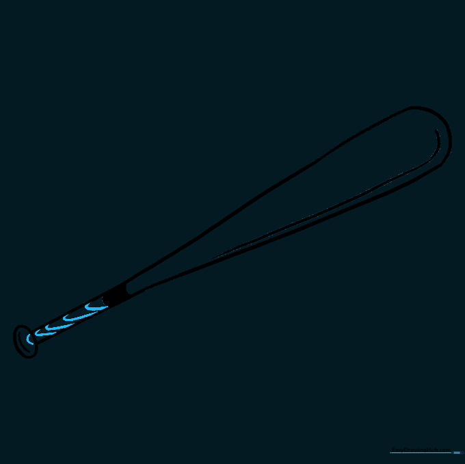 Adding small, irregular curved lines to the handle to simulate the texture of wood grain.