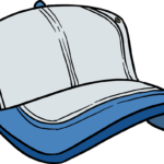 A vibrant, finished drawing of a baseball cap displayed as a featured art project.