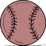 A high-quality, finished illustration of a baseball, perfect for sports fans.
