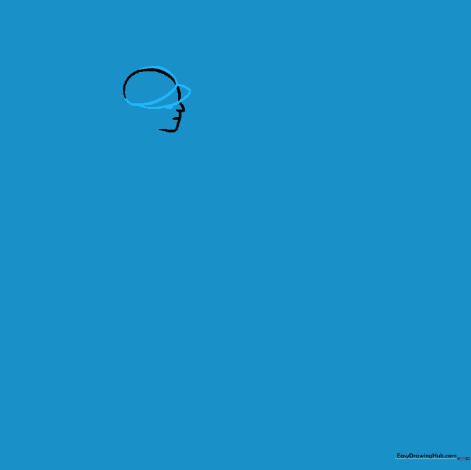 Drawing of a baseball cap added to the player's head profile.