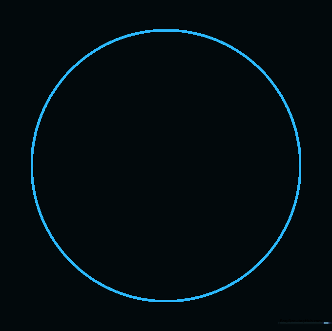 A light pencil sketch of a perfect circle on a white background.