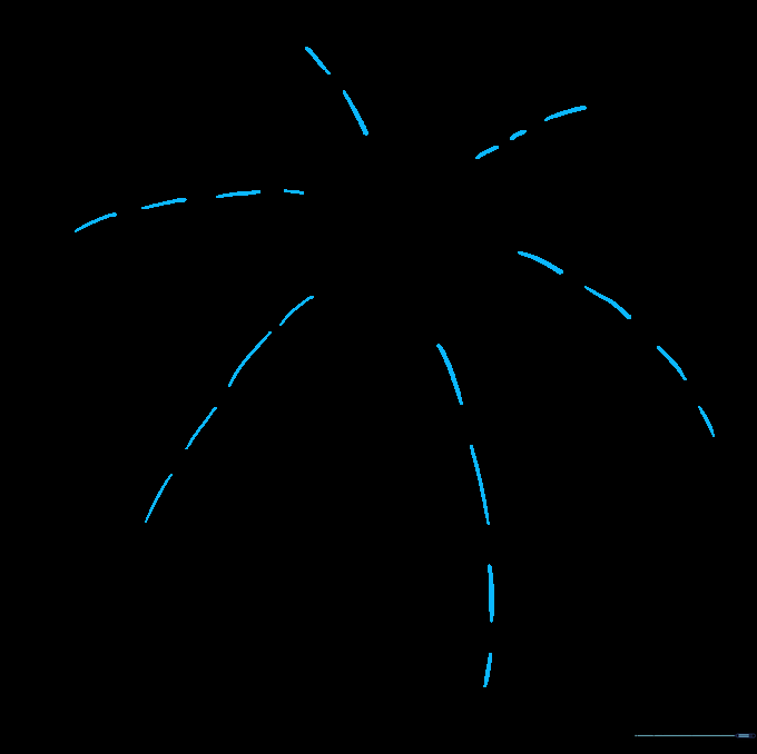 Small, short lines added along the curved seams to simulate stitching.