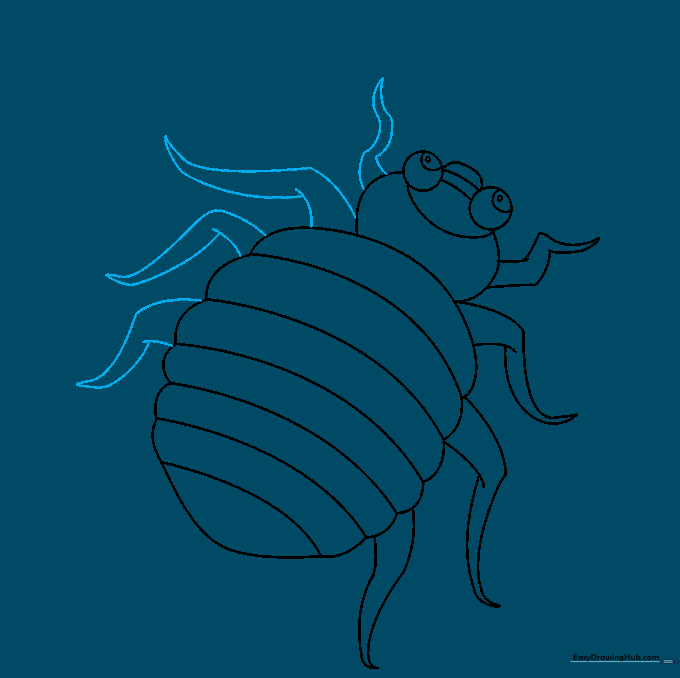 The matching set of legs added to the opposite side of the bed bug.
