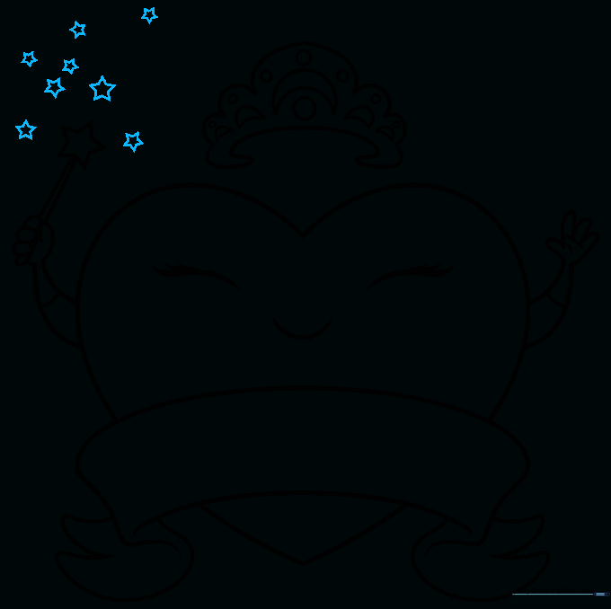 Small stars are added around the magic wand to create a sparkling effect.