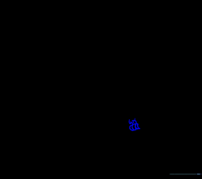 Drawing the first leg and toes with feather details.