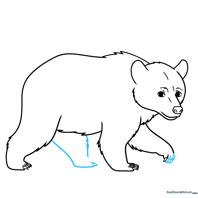 Completing the final leg and adding claw details.