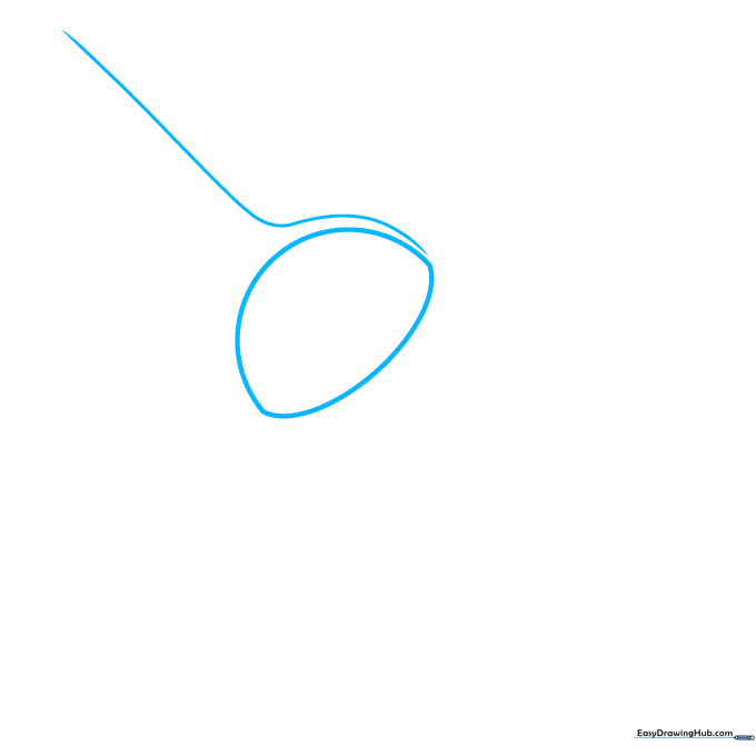 Pencil sketch of a black hole's event horizon as a simple curved line on white paper.