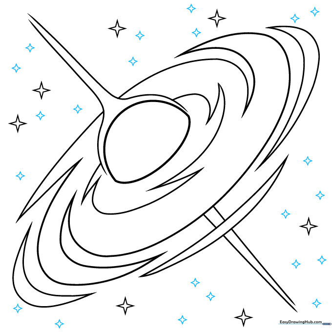 Adding more small, four-pointed stars to complete the background.