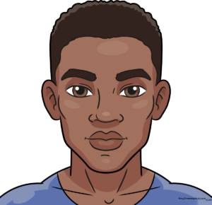 Finished portrait of a Black man, showcasing clean lines and realistic coloring.