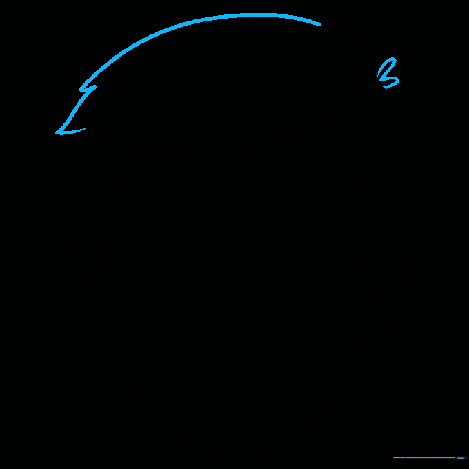 Hair volume being added to the top of the head with small spikes.