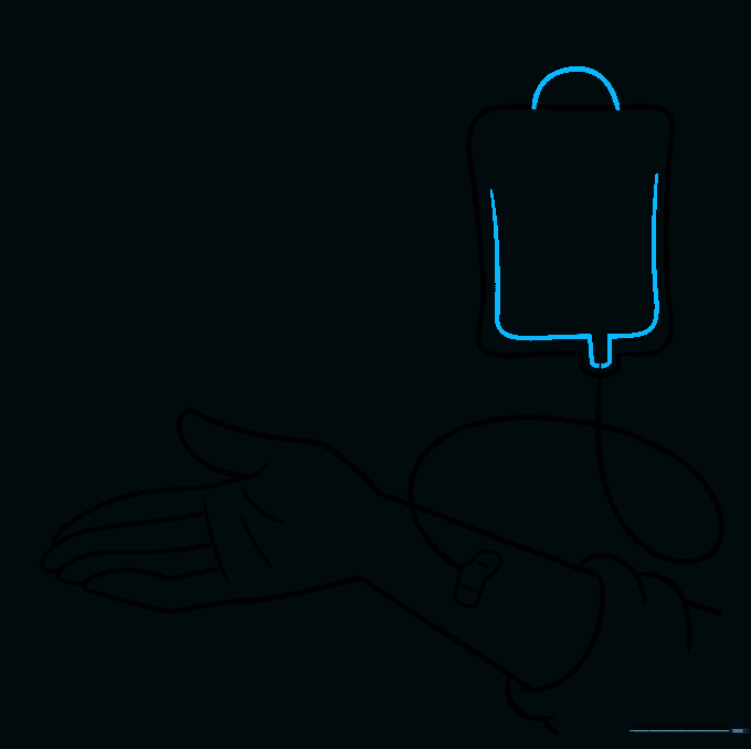Adding an inner border to the blood bag to create a sense of depth.