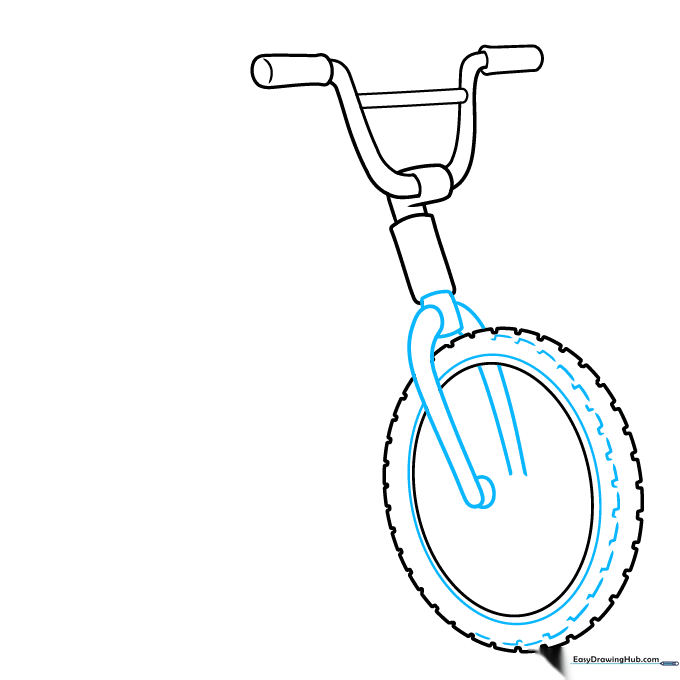 Adding detail to the rear tire and defining the seat post structure.