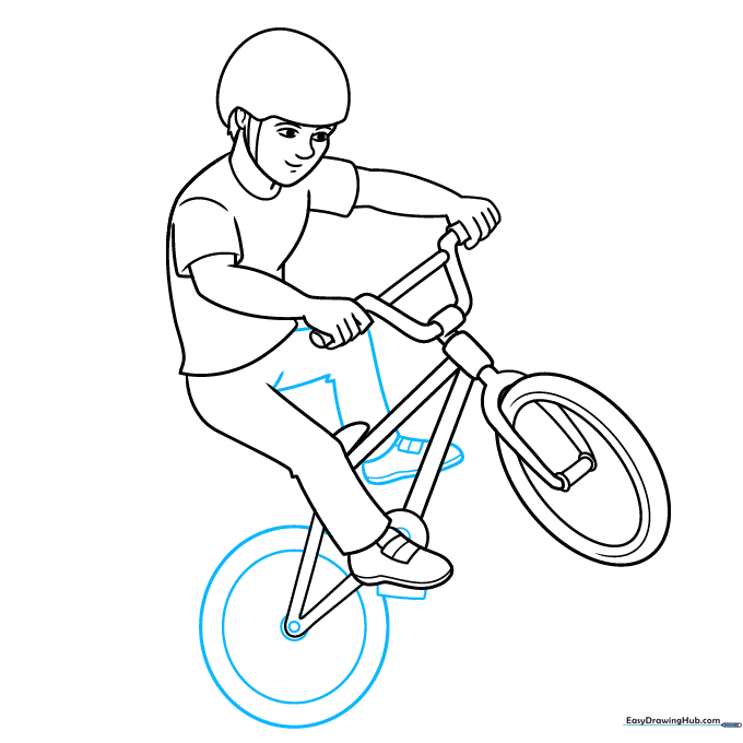 Finishing the lower body and adding the bike's gear mechanism.
