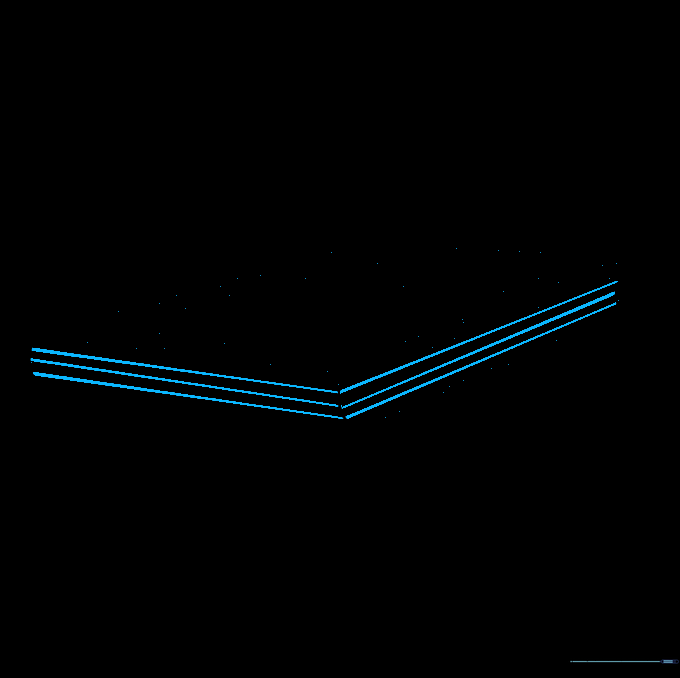Book side with multiple parallel lines representing pages.