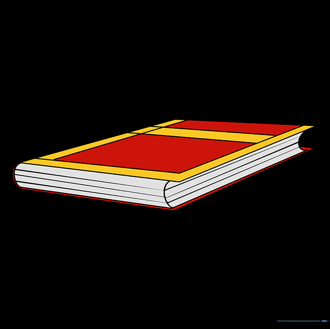 A fully colored, finished book drawing.