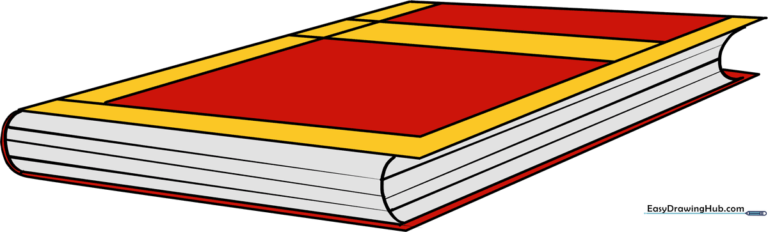 A colorful, finished book drawing displayed as a featured tutorial image.