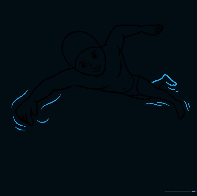 Adding motion lines to represent splashing water