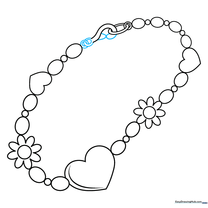 Finalizing the clasp mechanism with a connecting link.