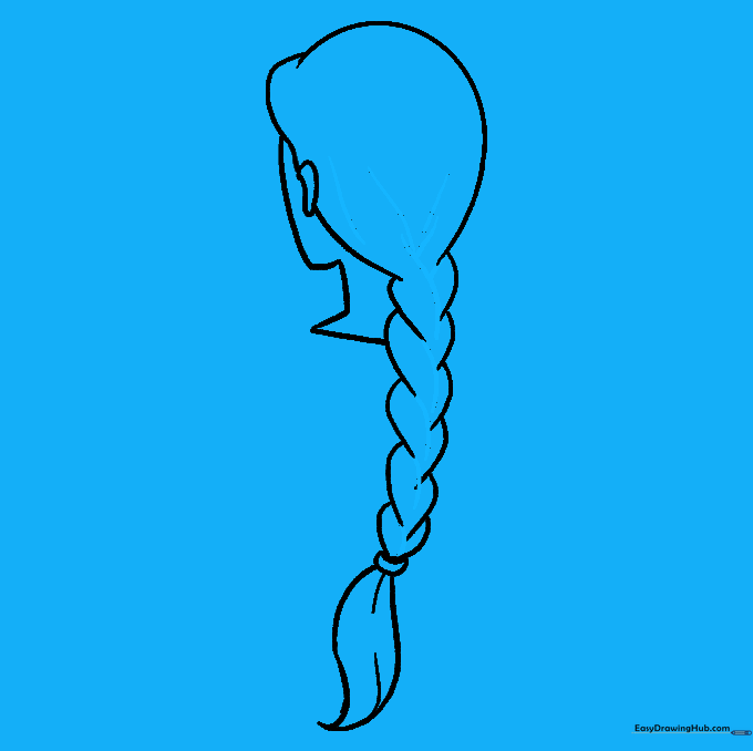 Adding texture lines to the braid segments for a realistic look.