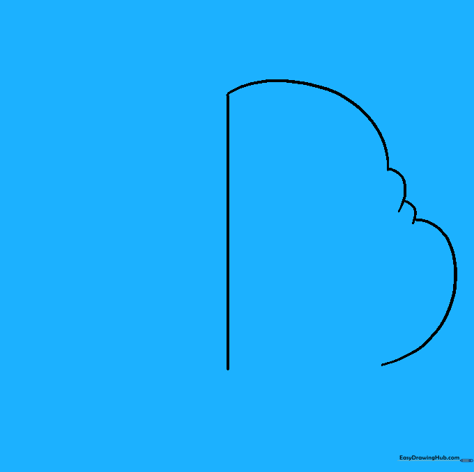 Adding the right side of the brain outline to match the left side.