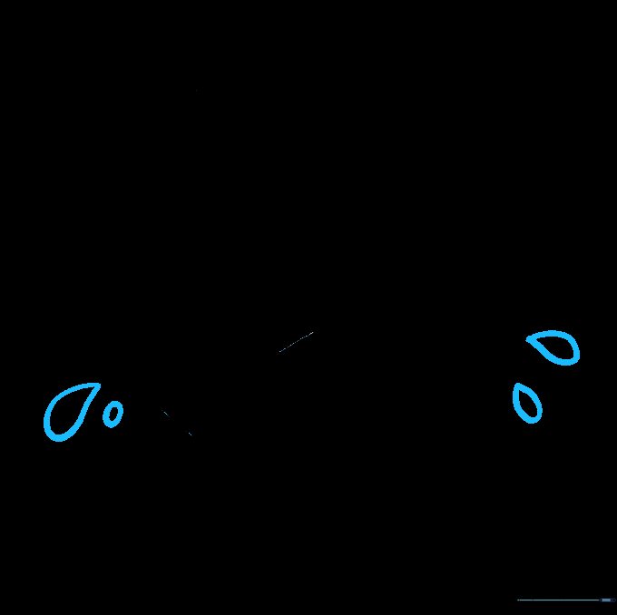Teardrop shapes added to the bottom of the broken heart.