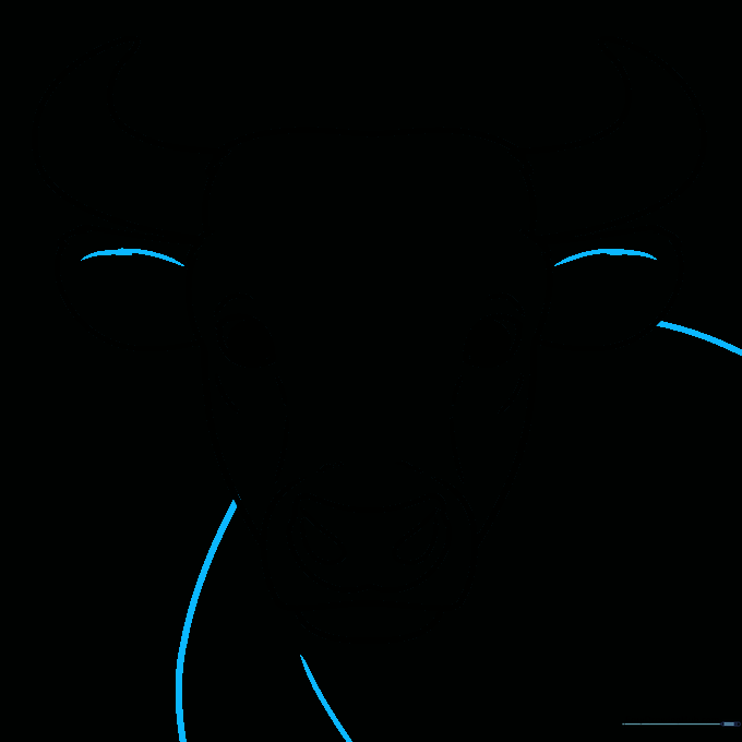 Added inner ear details and a defined jawline for the bull character.