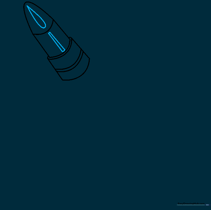 A teardrop shape added to the bullet tip and reinforced lines on the casing.