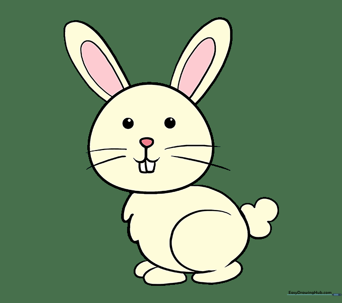 A fully colored, friendly-looking bunny rabbit.