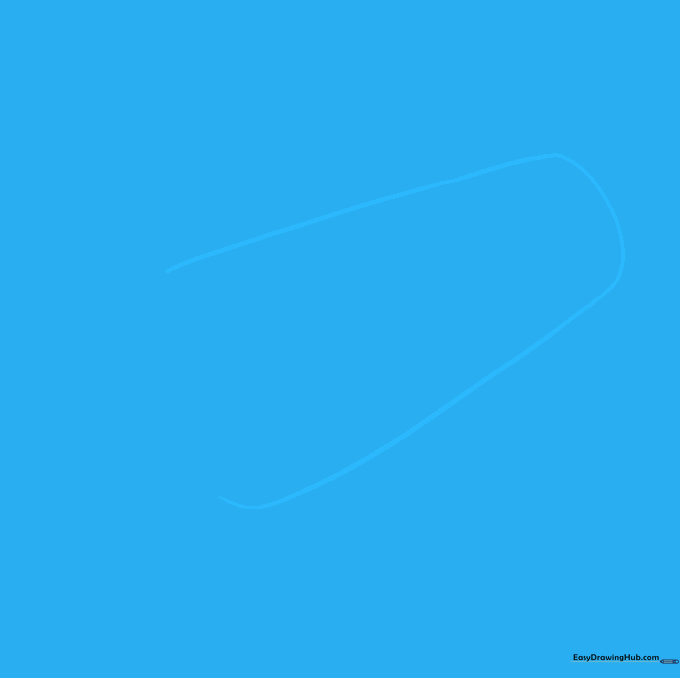 Pencil sketch showing the basic curved outline of a burrito shape.