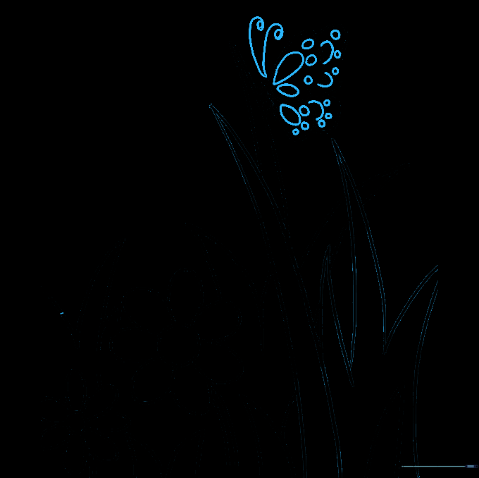 Detailed butterfly wings with decorative patterns and antennae.