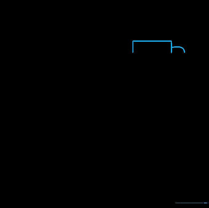A control dial added to the top of the camera using a rectangle and a curved line.