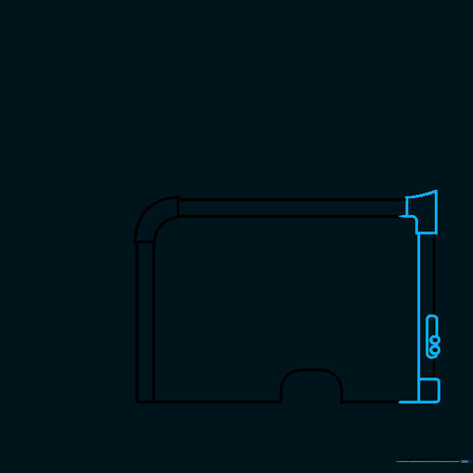 Refining the camper frame by adding a curved L-shape to the roofline.