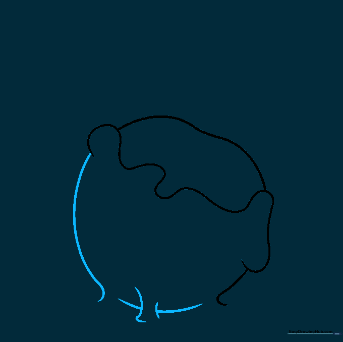 Adding vertical drip details to the bottom of the candy apple illustration.