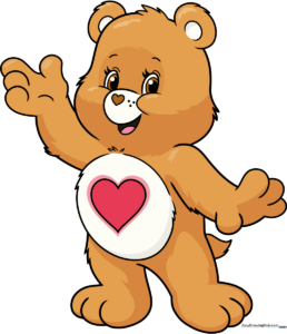 Colorful, finished Care Bear illustration, perfect for inspiring young artists.