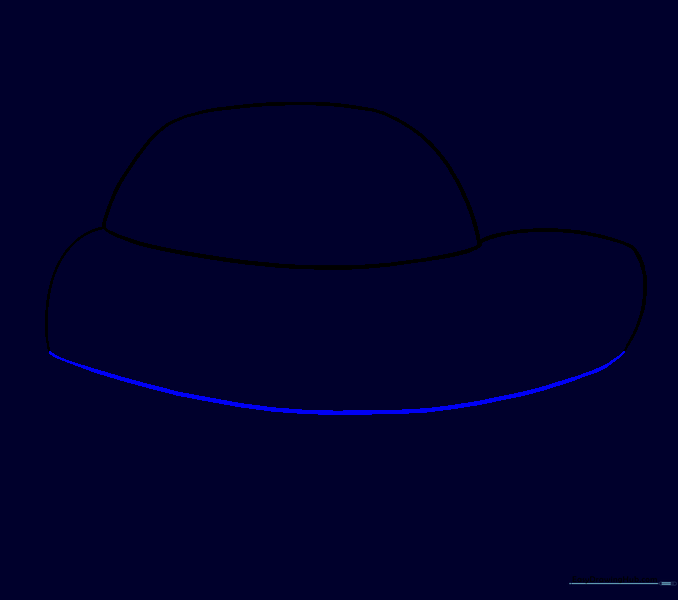 Drawing the long base line to form the main body of the car.