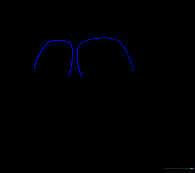 Adding two window shapes inside the roof area.