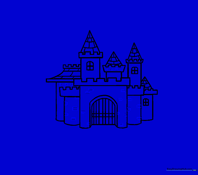 Adding stone brick textures to the castle walls.