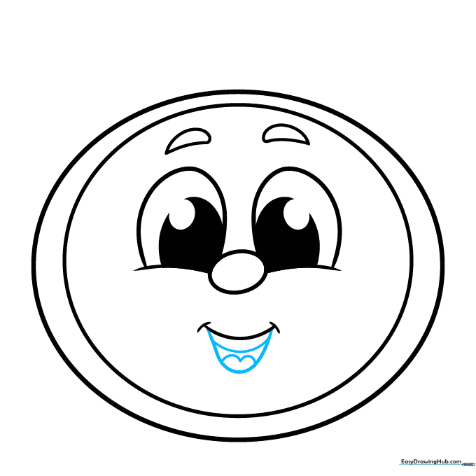 The cartoon clock mouth is now open, showing teeth and a tongue.