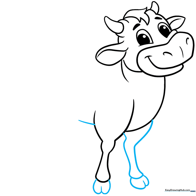 Adding the second front leg and defining the belly line.