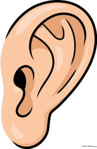 A colorful, friendly cartoon ear illustration used as a featured guide image.