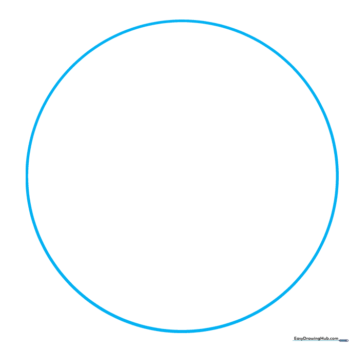 A simple pencil-drawn circle on a white background, representing the basic shape of the Earth.