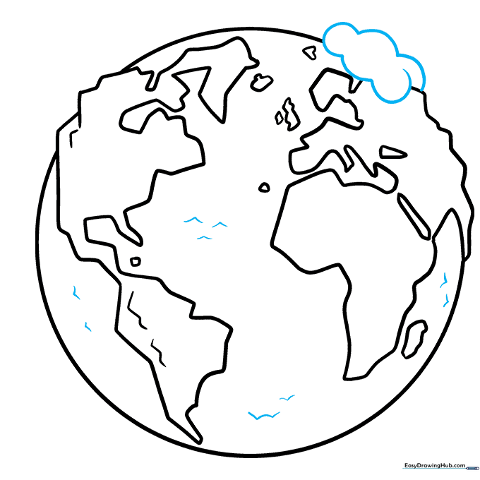 Adding fluffy clouds and wave textures to the ocean areas.